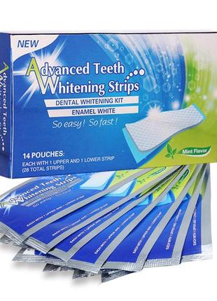 Американські відбілюючі смужки для зубів 3d white teeth whitening strips,14 шт5 фото