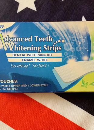 Американські відбілюючі смужки для зубів 3d white teeth whitening strips,14 шт6 фото