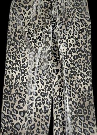 Леопардовые брюки серый, лео кристалл6 фото