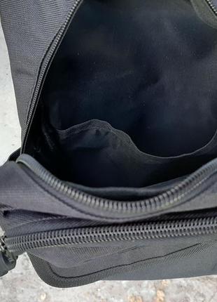 Черная тактическая сумка-рюкзак, борсетка однолямочная + usb выход3 фото
