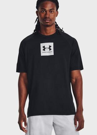 Under armour мужская черная футболка ua tech prt fill ss