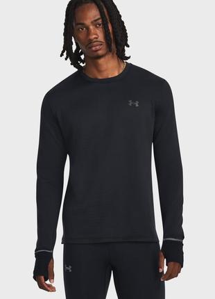 Under armour чоловічий чорний лонгслів qualifier cold longsleeve1 фото