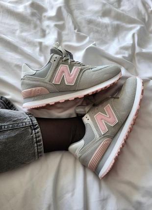 Кросівки жіночі new balance 574 beige pink (рр 36-41)