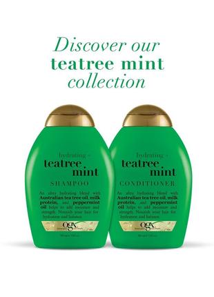 Американський професійний шампунь teatree mint для зміцнення волосся ogx usa,385мл4 фото