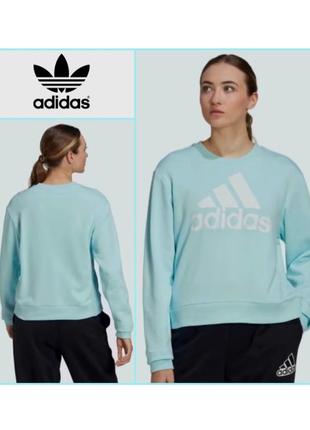 Свитшот s-l adidas essentials logo loose оригинал оверсайз теплый женский свитер реглан джемпер пуловер толстовка женская худи