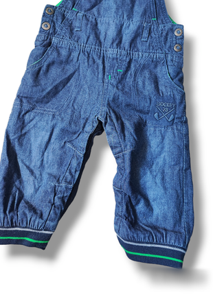 Джинсові штани на флісі напівкомбінезон комбінезон джинси на бретельках4 фото
