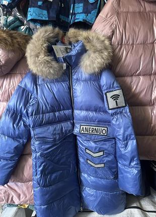 Зимние пальто анеруно  на тинсулейте для девочек. зима 2026