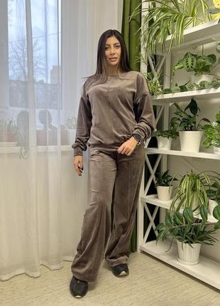 Костюм жіночій на кожен день велюровий зручний костюм
