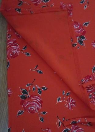 Шикарная юбка с запахом и цветочным принтом  от prettylittlething. размер м.6 фото