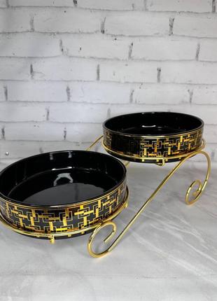 Подставка керамическая для фруктов/десертов 2 яруса 46х25х16.5см