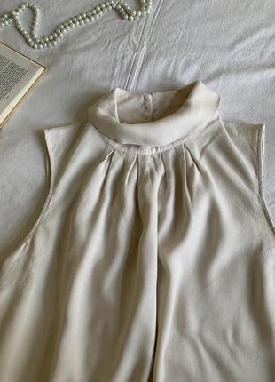 Натуральне коктейльне плаття -батал молочного кольору (віскоза)2 фото