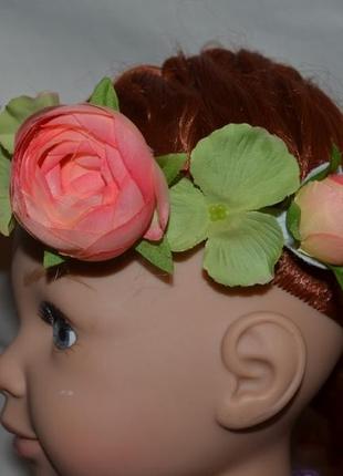 Ободок повязочный цветок розы разные цвета3 фото