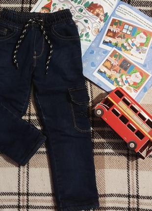 Теплые, зимние джинсы для мальчика.6 фото