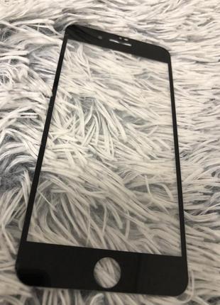 Чёрное глянцевое переднее защитное стекло для iphone 8 max