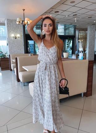 Шикарное нарядное летнее платье шифоновое летнее воздушное люкс качества
