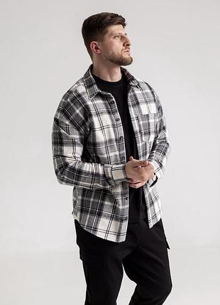 Стильная рубашка в клетку, рубашка-куртка