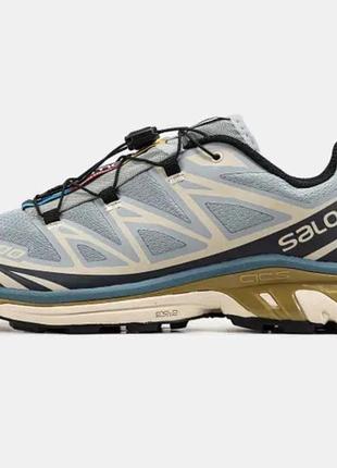 Кроссовки salomon xt-6 adv dover silver beige2 фото