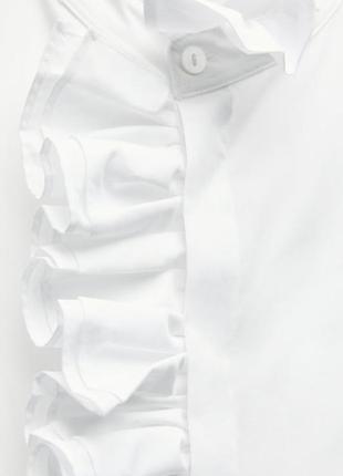Рубашка женская белая поплиновая zara new6 фото