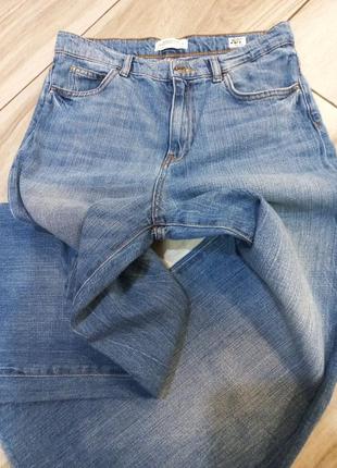 Стильные,фирменные, укороченные, штаны, кюлоты,джинсы,клеш, палаццо, с необработанными краями9 фото