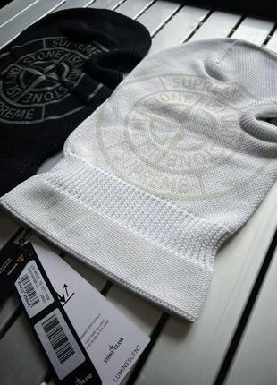 Балаклава від колаборації stone island х supreme glow knit balaclava
