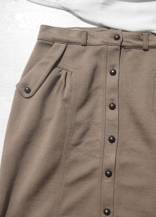Тёплая юбка с карманами цвета какао vero moda4 фото