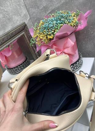 Темная пудра - отличная сумочка-саквояж lady bags в нежных весенних цветах, хорошо держит форму (0505)9 фото