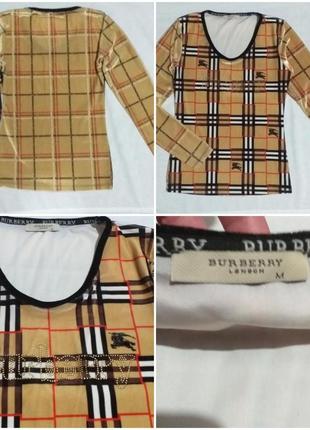 Велюровый лонгслив burberry ,оригинал италия