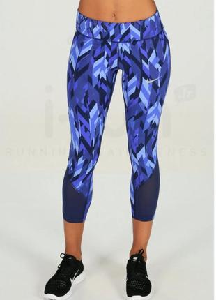 Найк power epic lux crop print w rri-fit