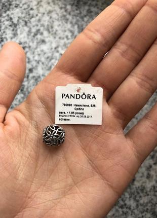 Пандора шарм бусина pandora оригінал квітковий принт1 фото