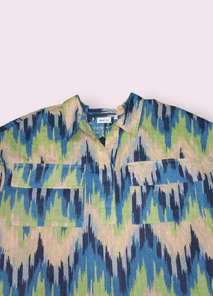 Коттоновая блузка с абсрактным принтом3 фото