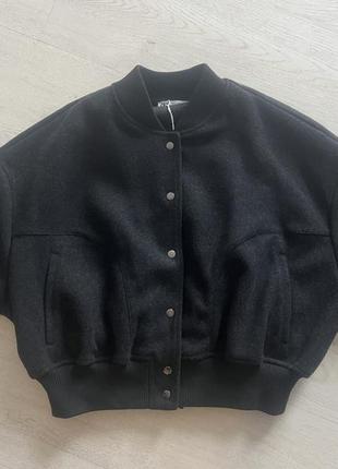 Куртка бомбер куртка мини пальто куртка из пальтовой ткани