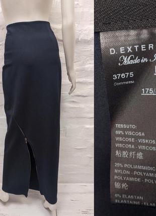 D. exterior italy оригинальная итальянская юбка макси с асимметричной молнией3 фото