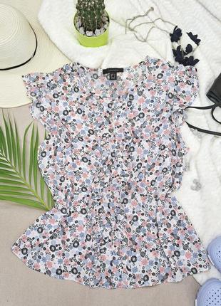 Блуза в цветочном принте1 фото