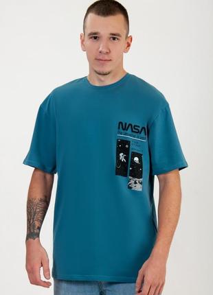 Стильна чоловіча  футболка з принтом nasa, футболка чоловіча nasa, стильная мужская футболка4 фото