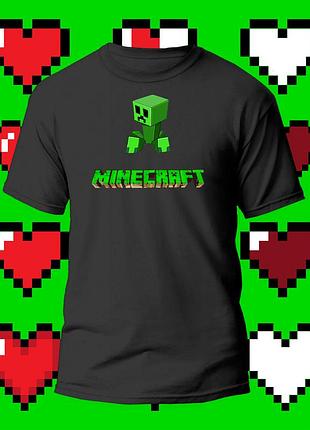 Футболка з принтом minecraft майнкрафт