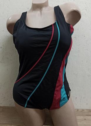 Rivage line купальник жіночий цільний спортивний чорний розмір l/xl