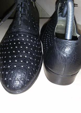 Sanna (italy)- кожаные туфли 40 размер (26,5 см)5 фото
