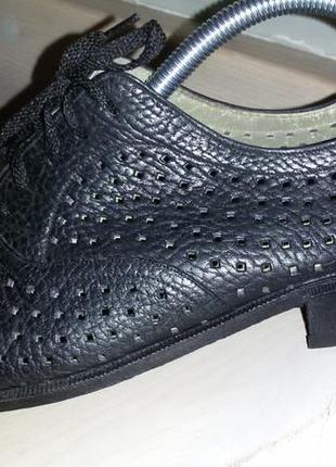 Sanna (italy)- кожаные туфли 40 размер (26,5 см)6 фото