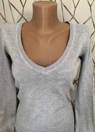 Кофта светр сірого кольору коттон розмір s bershka байка2 фото