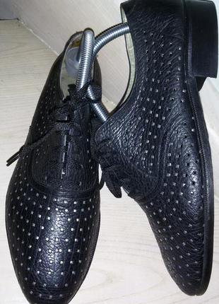 Sanna (italy)- кожаные туфли 40 размер (26,5 см)4 фото