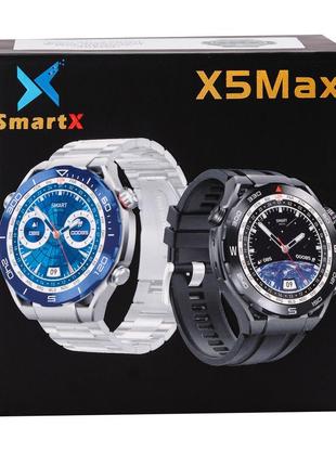 Смарт часы мужские smartx x5 max для андроид и айфон ремешок в комплекте • умные смарт часы мужские10 фото