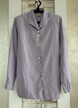 Винтажная женская шелковая рубашка michele boyard