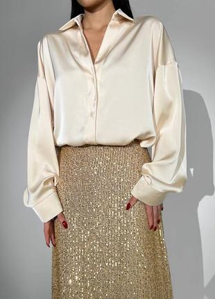 Накладной платеж ❤ сатинова оверсайз сорочка