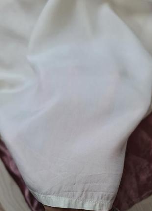 Базовый топ шелковый майка из шелка белая майка оверсайз топ молочный топ оверсайз блузка нюдовая летняя блузка из шелка6 фото