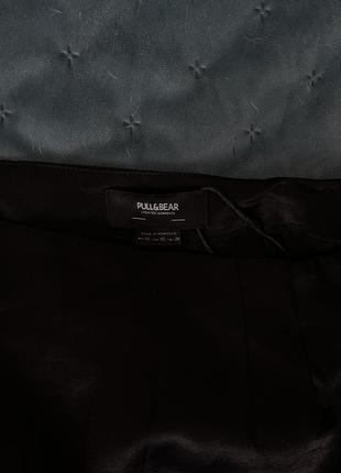 Черная короткая юбка юбка мини xs-a атласная bershka2 фото