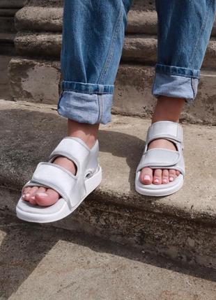 Шикарные сандали adidas adilette 3.0 grey sandals сандалі босоніжки босоножки2 фото