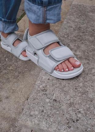 Шикарные сандали adidas adilette 3.0 grey sandals сандалі босоніжки босоножки4 фото