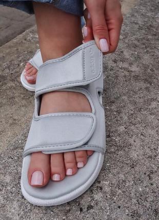 Шикарные сандали adidas adilette 3.0 grey sandals сандалі босоніжки босоножки6 фото