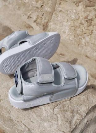 Шикарные сандали adidas adilette 3.0 grey sandals сандалі босоніжки босоножки10 фото