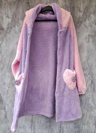 Женский теплый плюшевый халат, замеры в описании2 фото